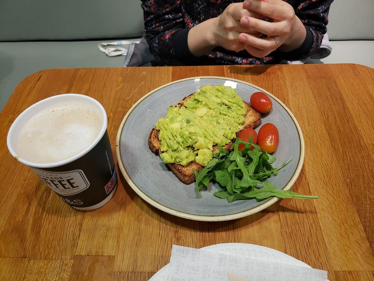 Before: Avocado toast & chai, original phone photo