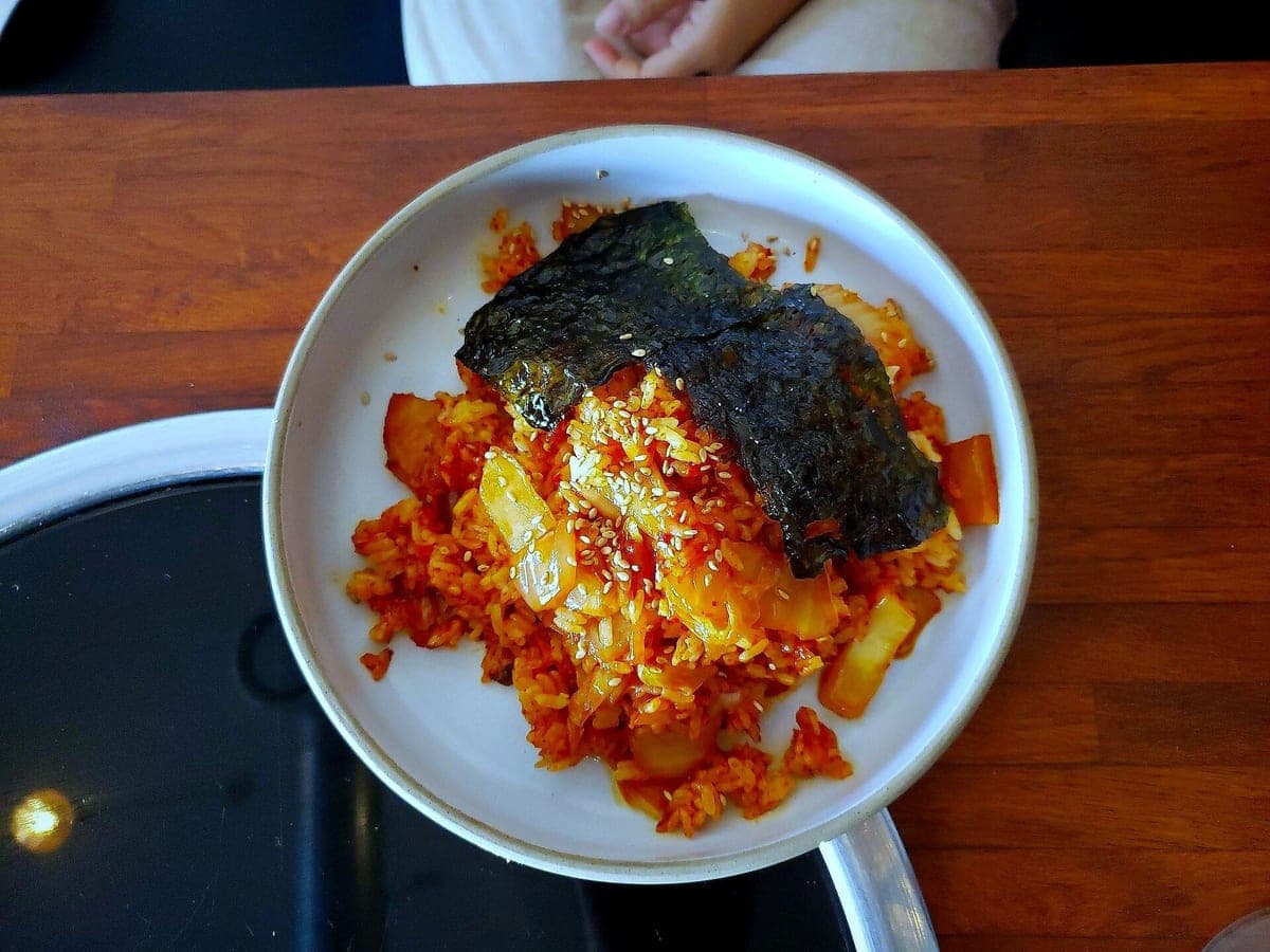 After: Kimchi fried rice, Color Pop look