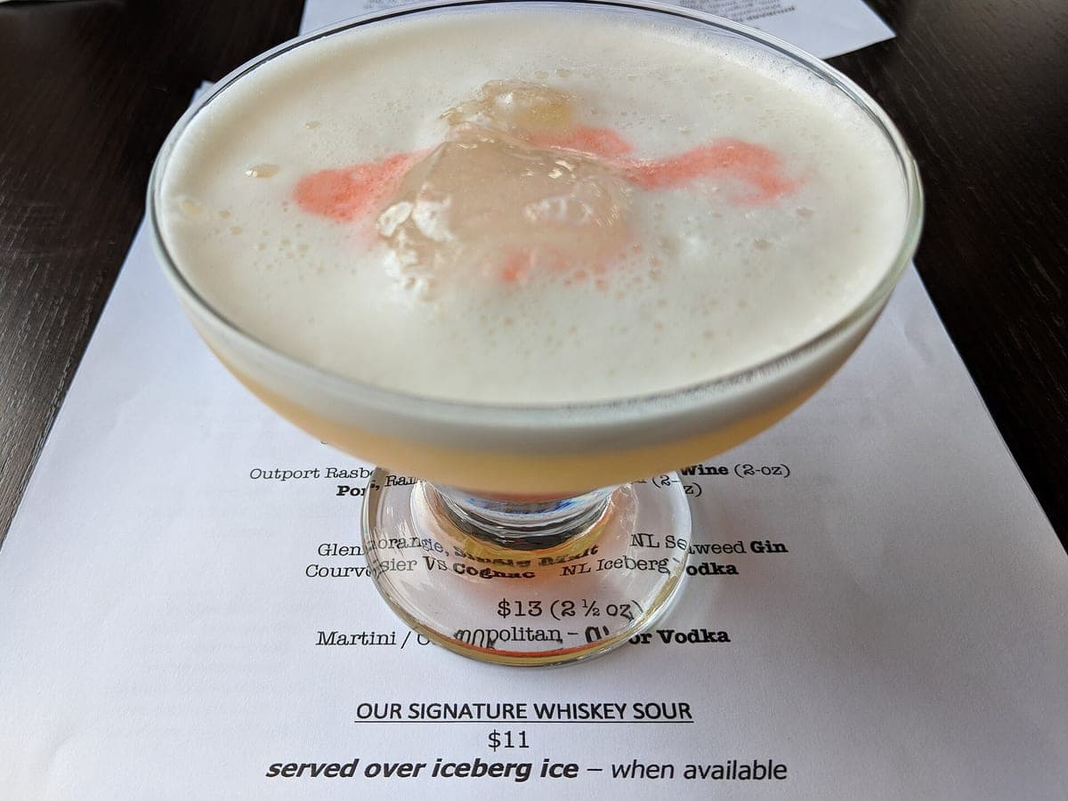 Before: Whiskey sour, original phone photo