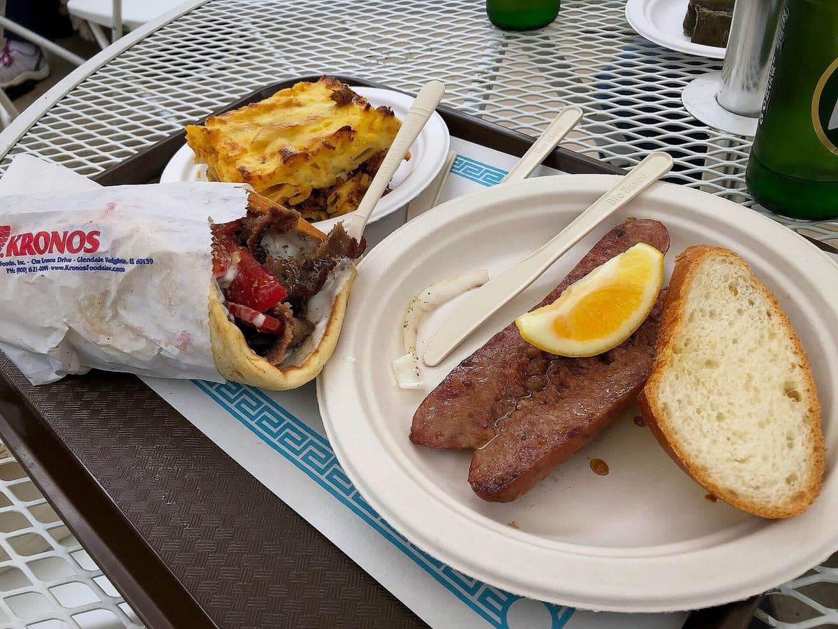 After: Gyro & souvlaki plate, Delivery Ready look
