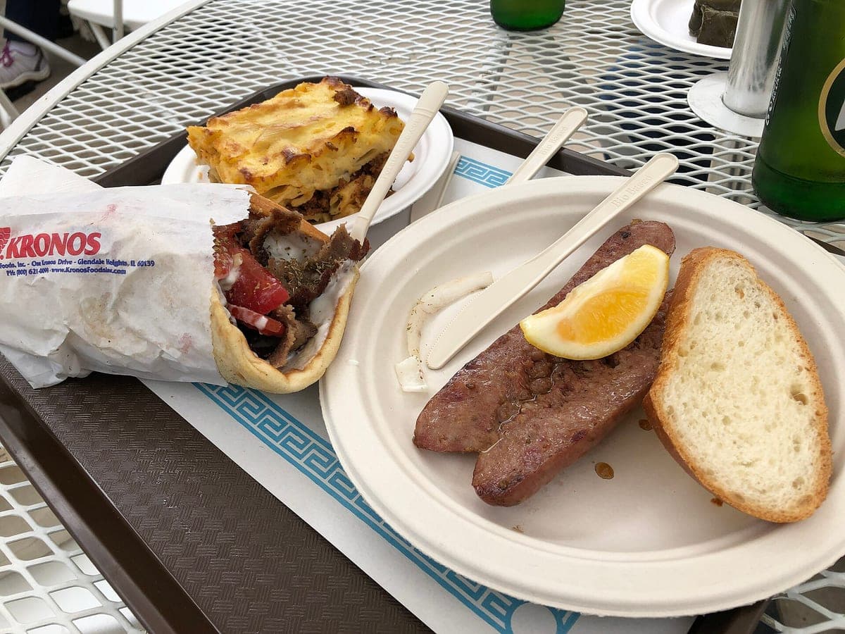 Before: Gyro & souvlaki plate, original phone photo