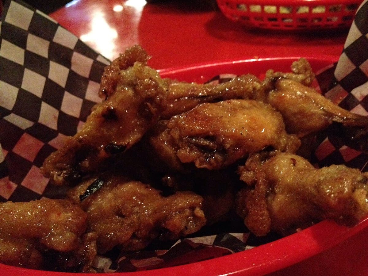 Before: Honey garlic wings (brand A), original phone photo