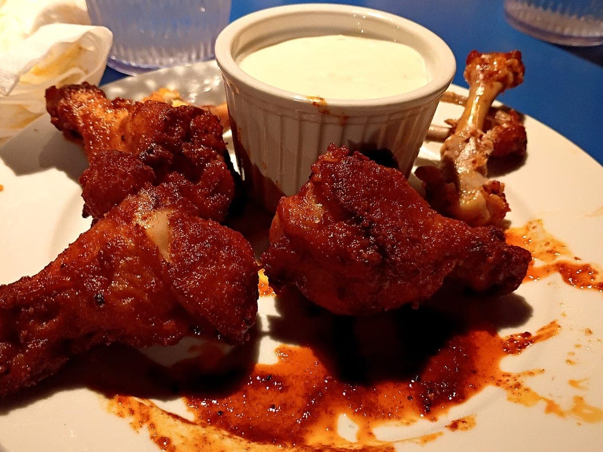 Before: Glazed wings & ranch (brand B), original phone photo