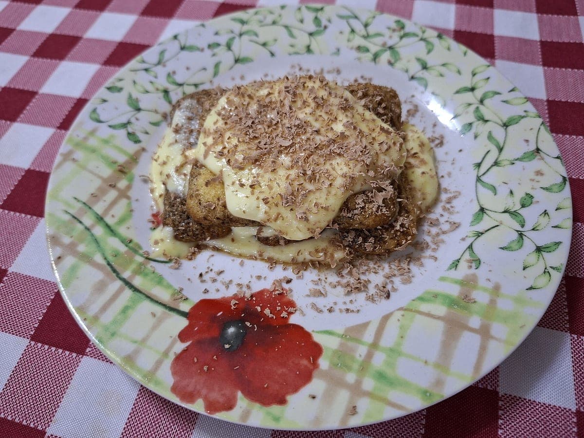 Before: Tiramisu, original phone photo