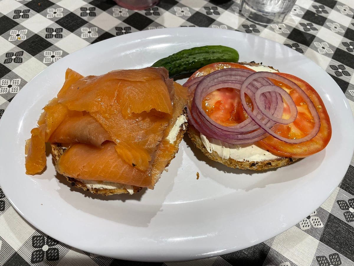 Before: Lox bagel, original phone photo