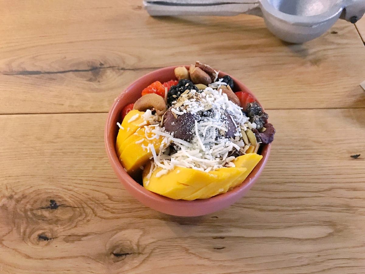 Before: Açaí bowl, original phone photo
