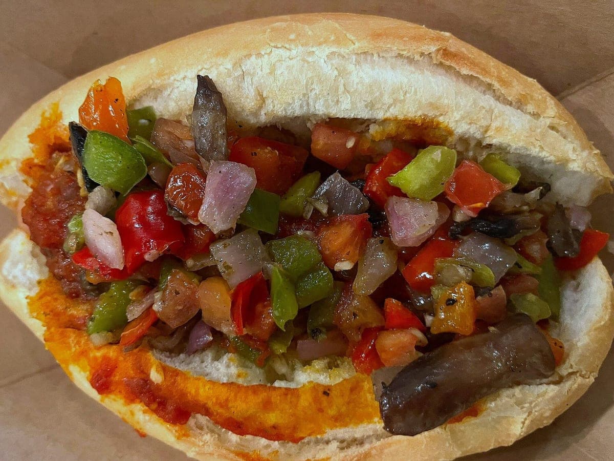 After: Italian sausage sub, Delivery Ready look