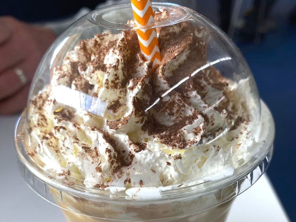 After: Iced mocha, Bright & Airy look