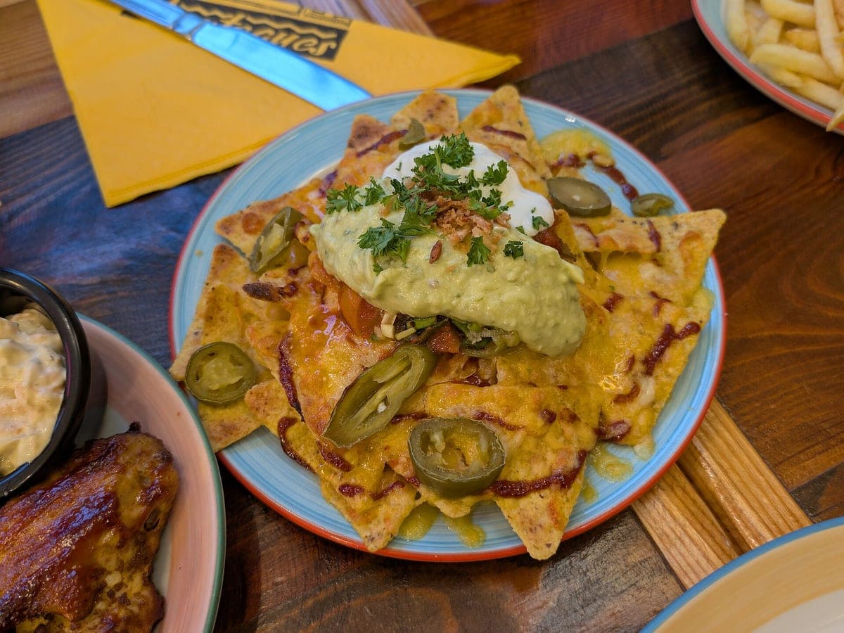 Before: Loaded nachos, original phone photo