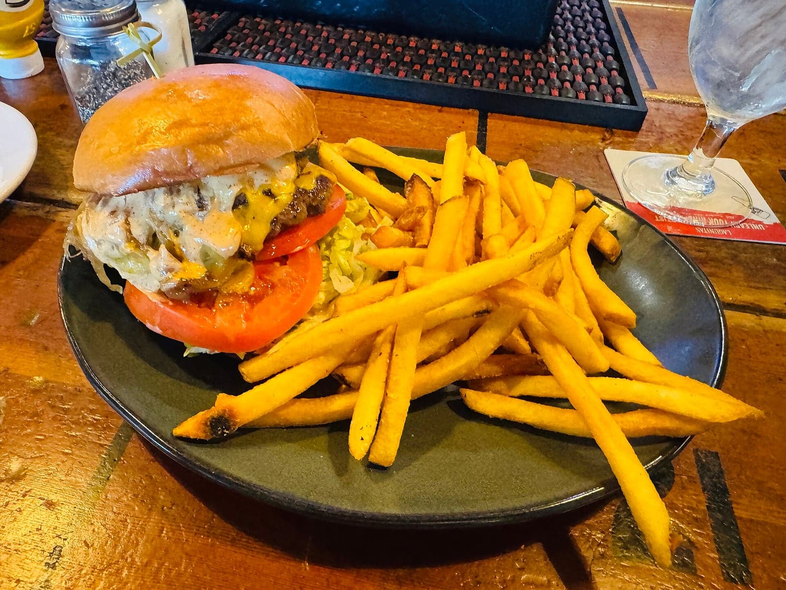 Before: Cheeseburger & fries, original phone photo